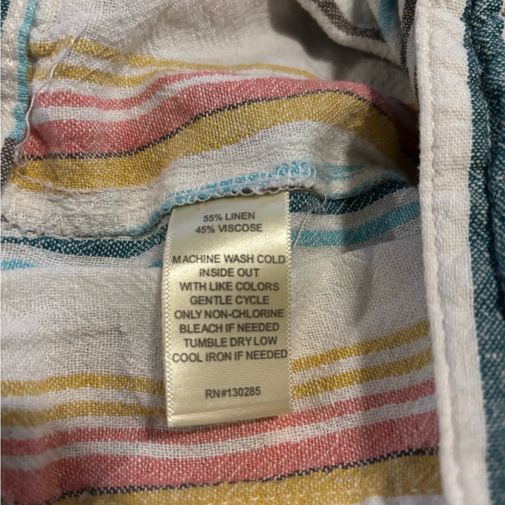 Per Se, Linen Blend, Striped, Pants - Picture 8 of 8